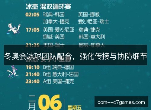 冬奥会冰球团队配合，强化传接与协防细节